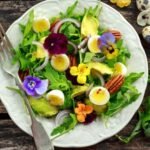 Edible Flowers for Salads in a Plate